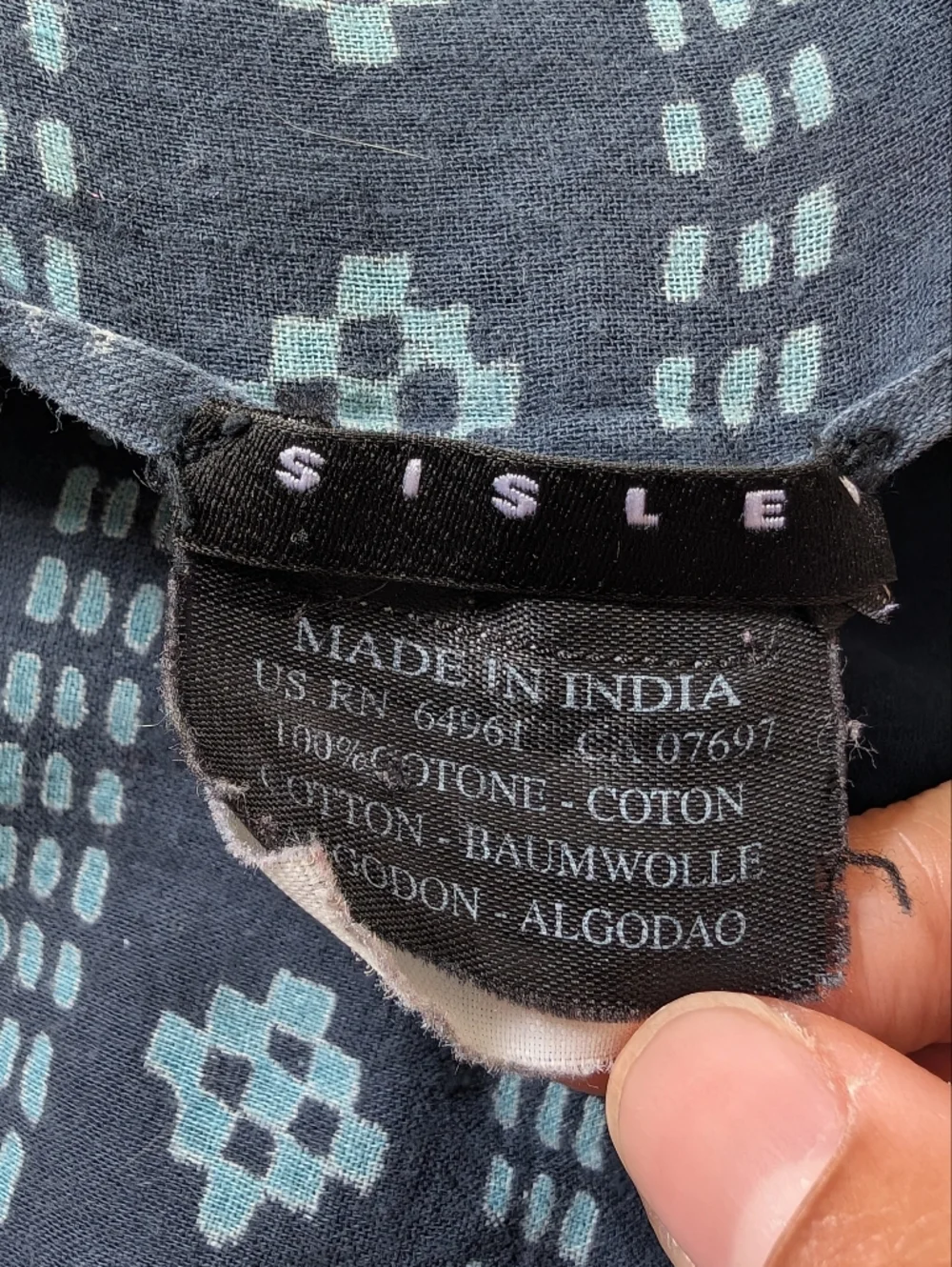 Sisley Embroidered Floral Lightweight Cotton Scarf